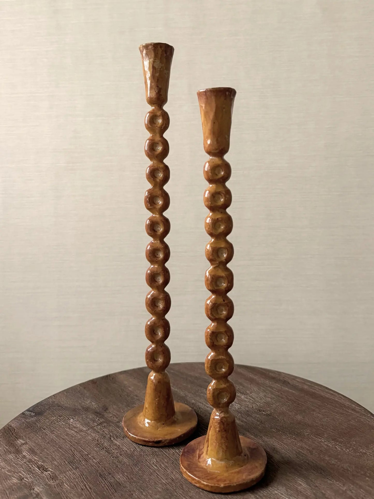 Kaarsenhouder mosterdgeel