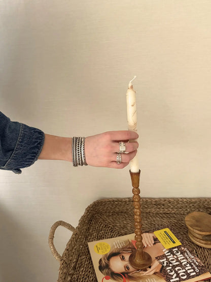 Kaarsenhouder mosterdgeel