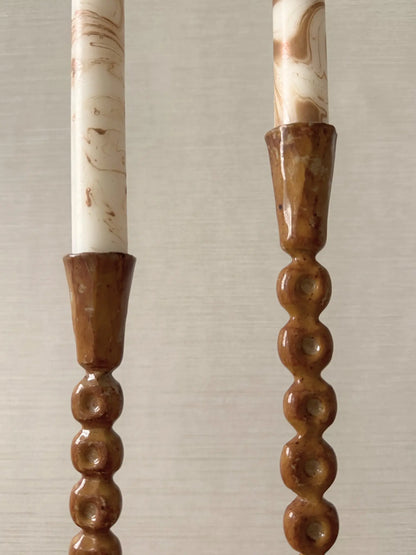 Kaarsenhouder mosterdgeel