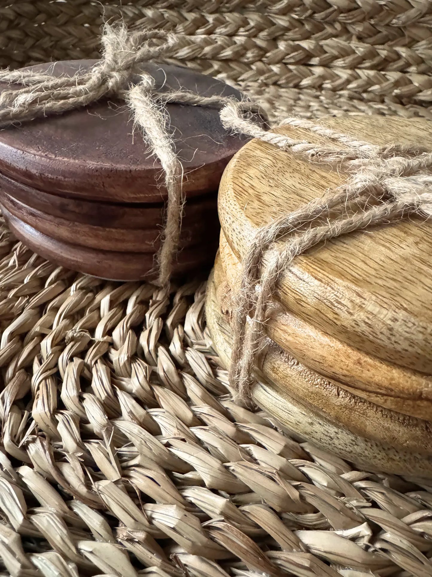 Onderzetters hout set van 4