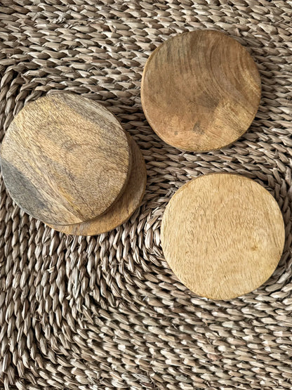 Onderzetters hout set van 4