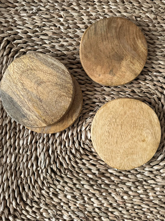 Onderzetters hout set van 4