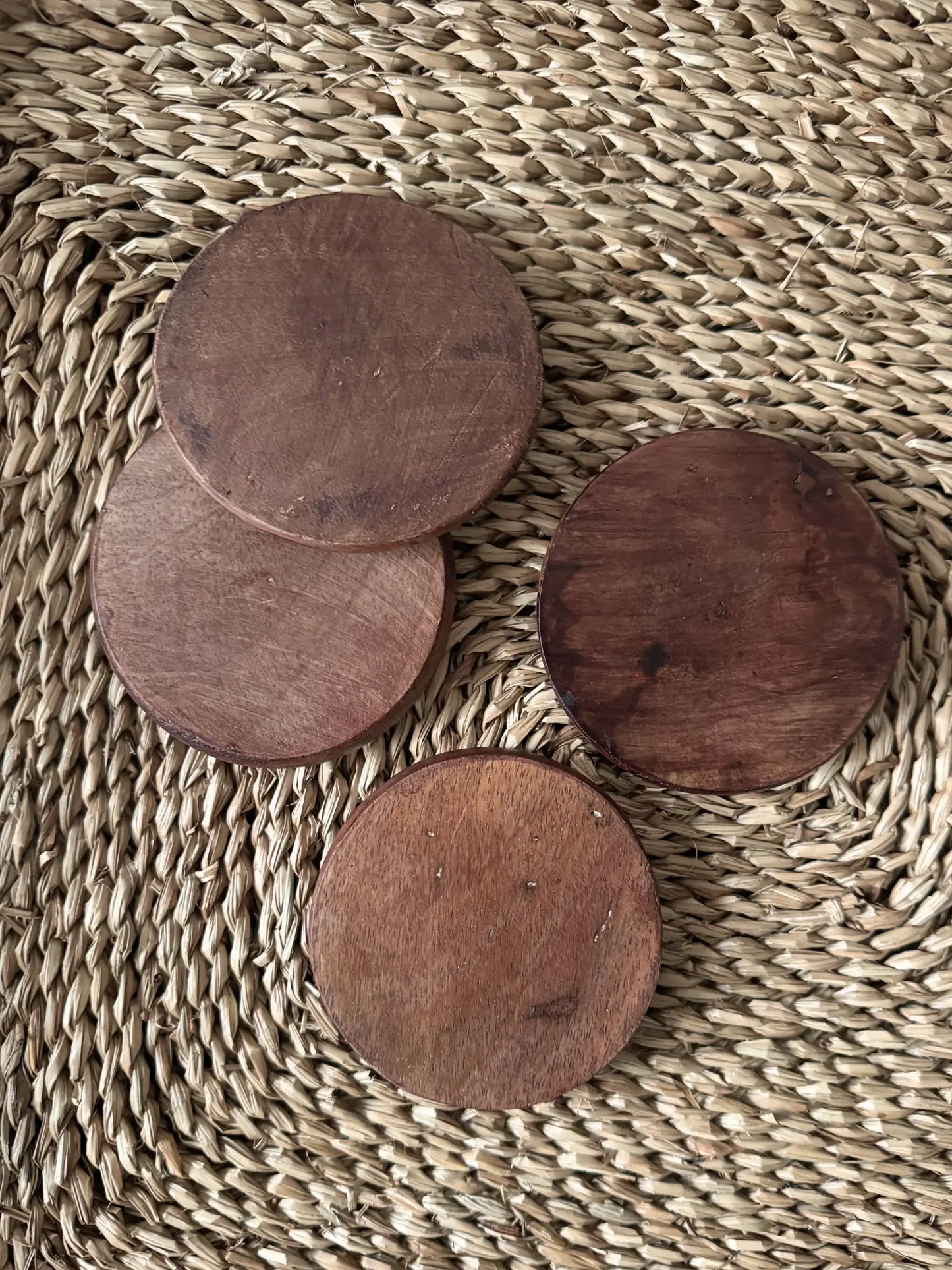 Onderzetters hout set van 4