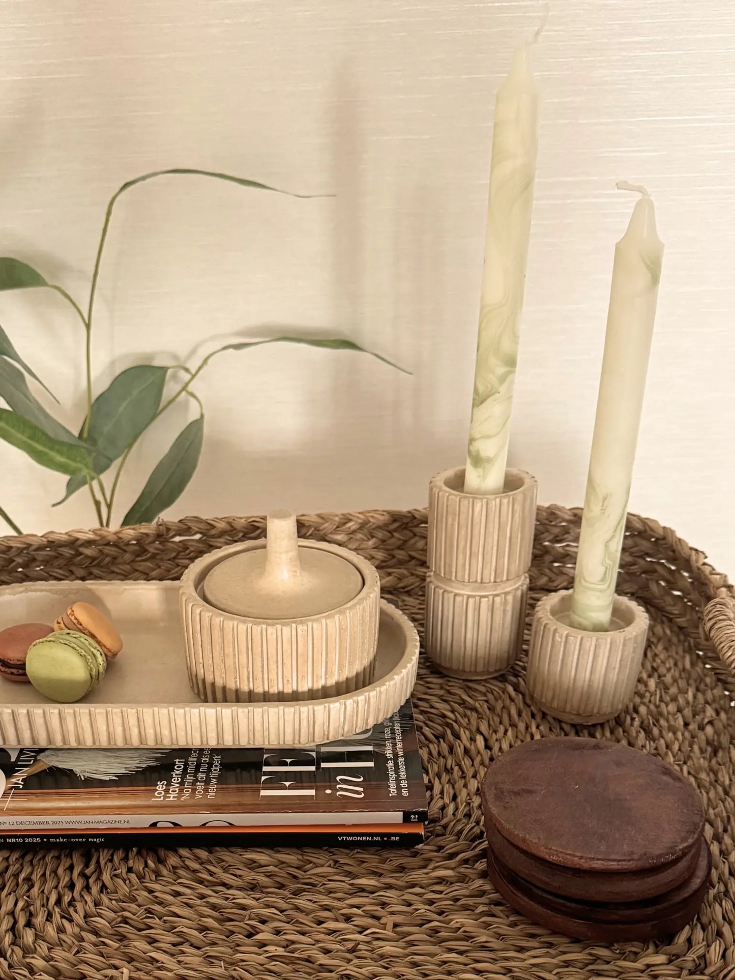 Onderzetters hout set van 4