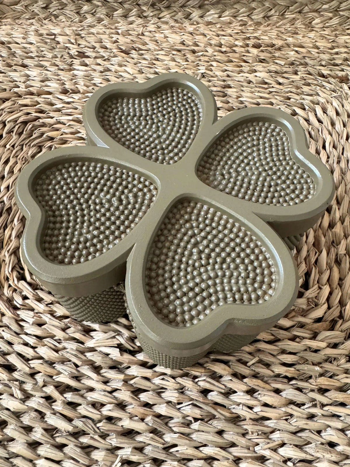 Decoratiebox Clover groen en wit