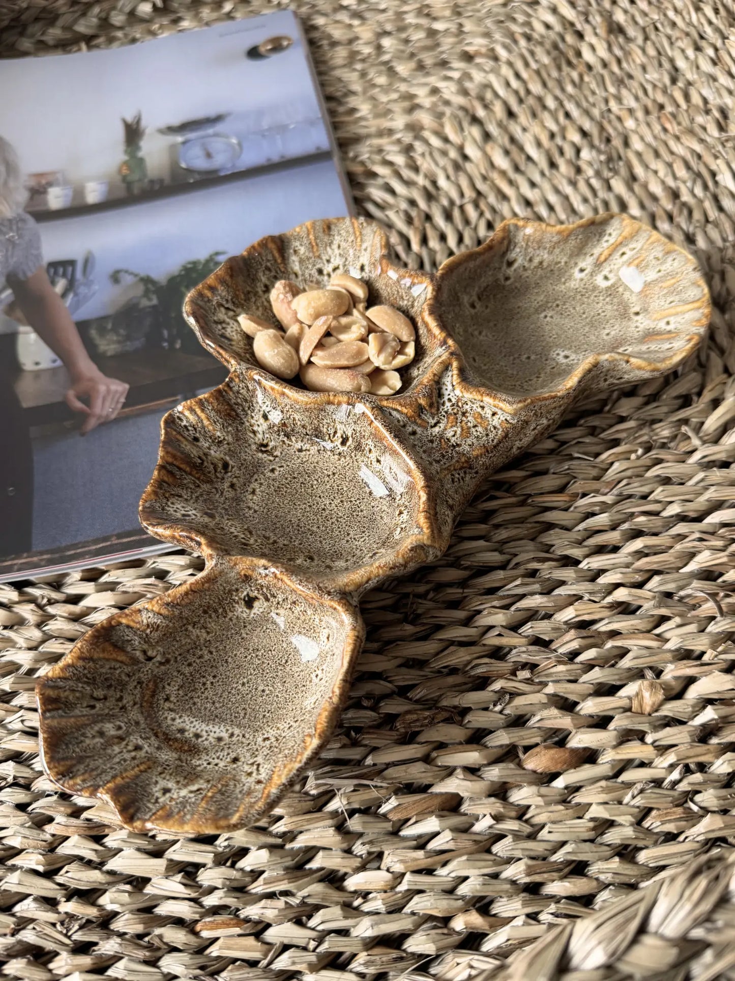 Ornament Cindel Light & Living keramiek bruin