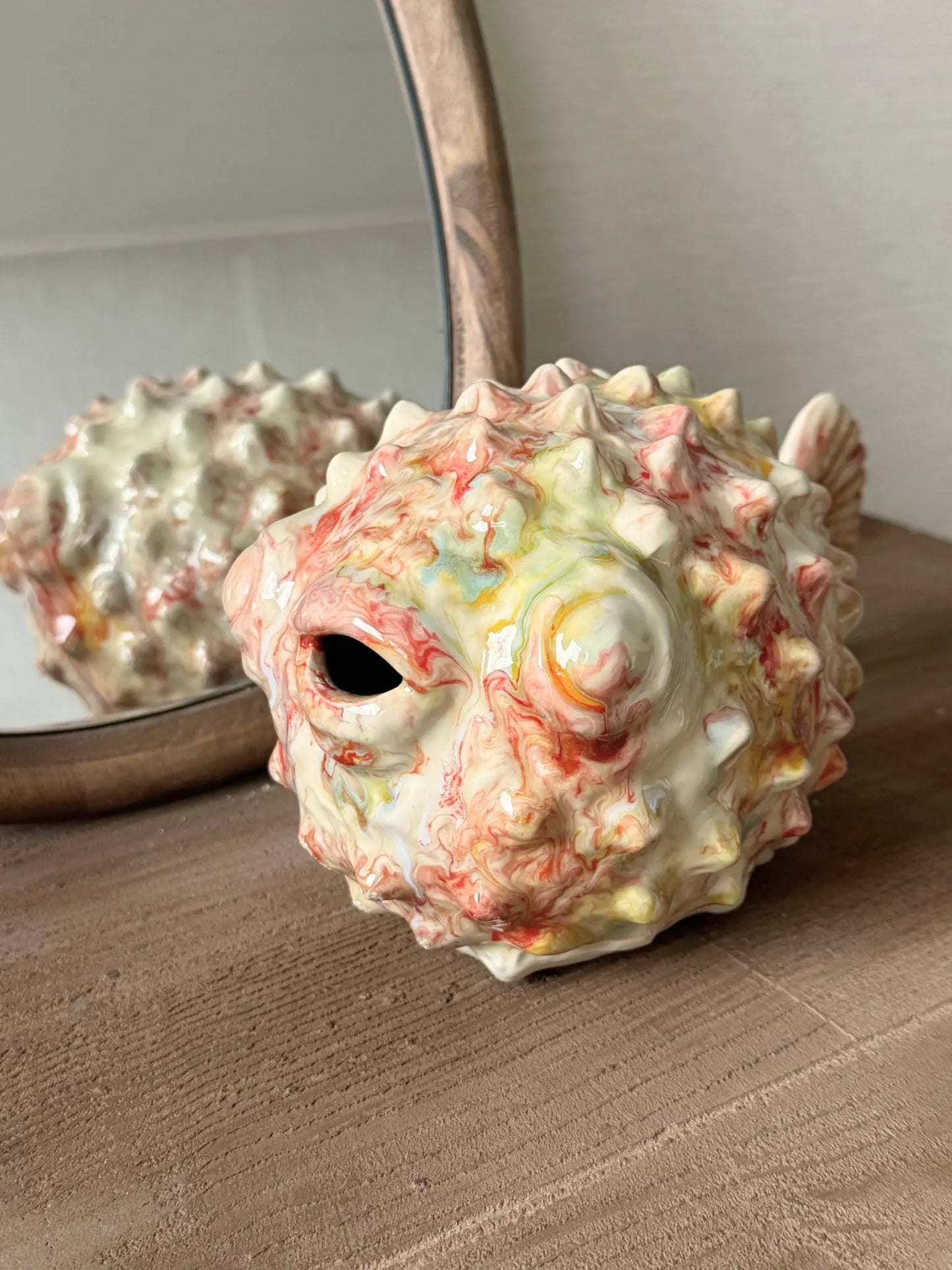 Aardewerk ornament vis