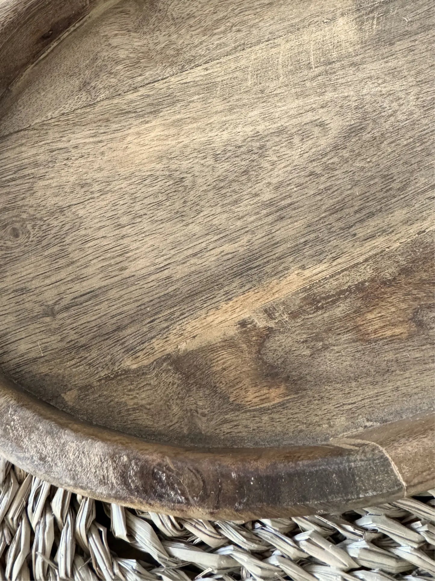 Ovalen houten dienblad