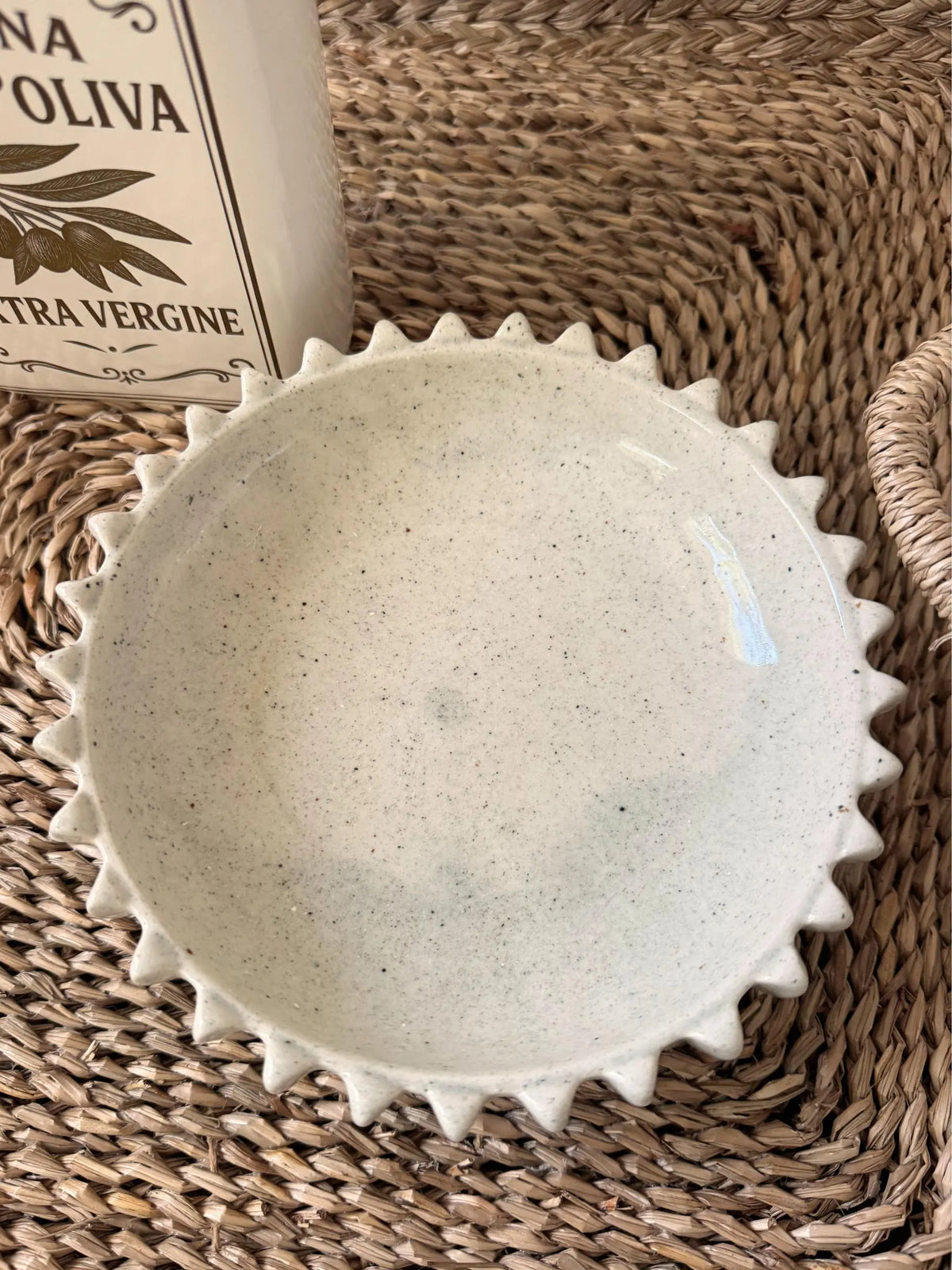 Keramieken schaal beige