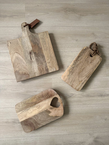 Snijplank mangohout hart