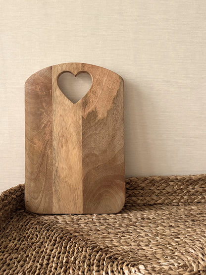 Snijplank mangohout hart