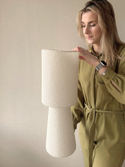 Tafellamp Mikkel bouclé crème