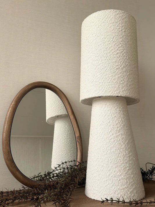 Tafellamp Mikkel bouclé crème