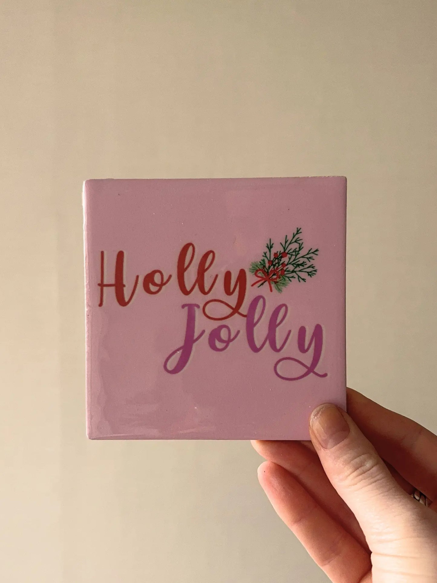 Tegeltje - Holly Jolly