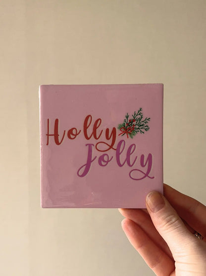 Tegeltje - Holly Jolly