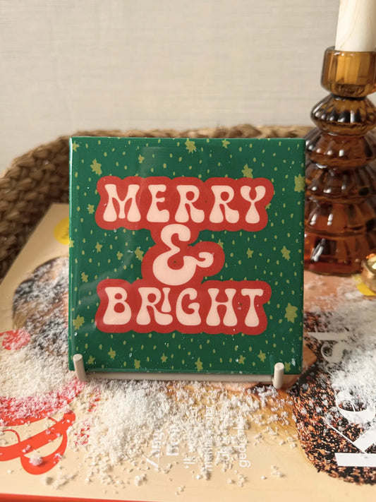 Tegeltje - Merry & Bright