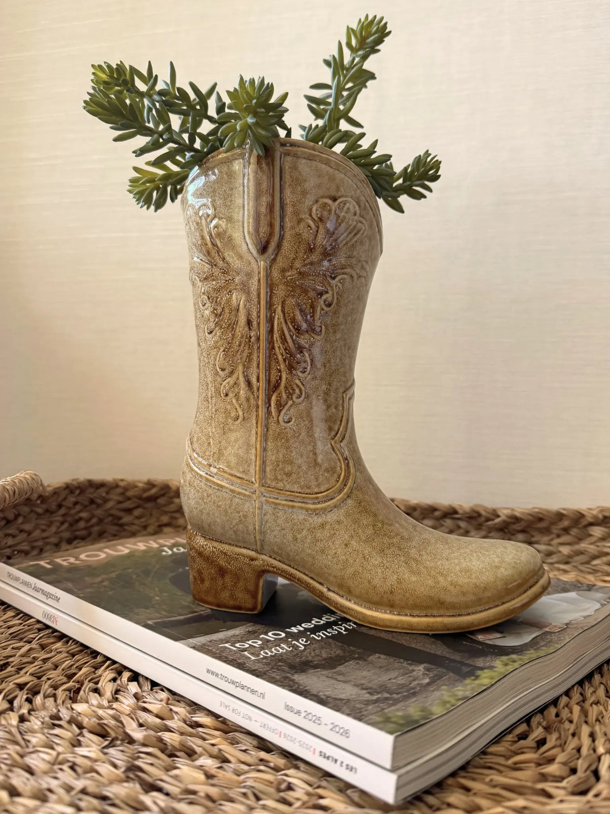 Aardewerk vaas Stride cowboylaars