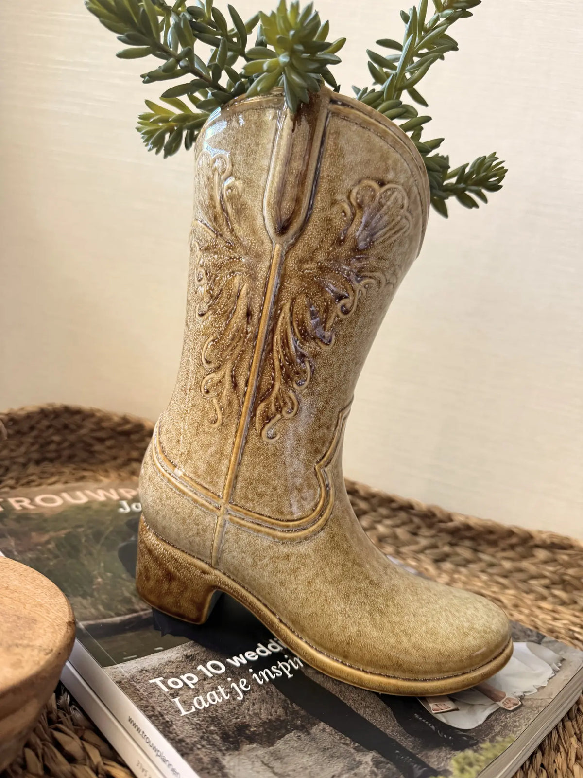 Aardewerk vaas Stride cowboylaars