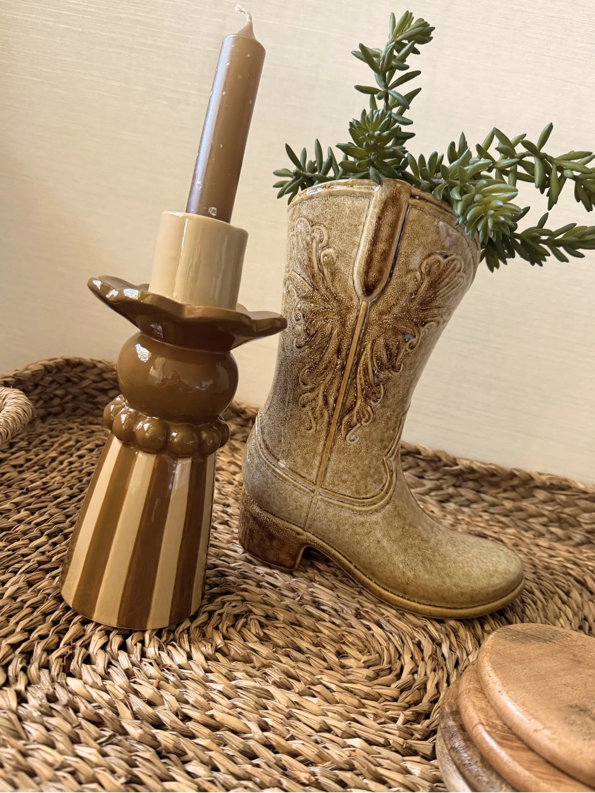 Aardewerk vaas Stride cowboylaars