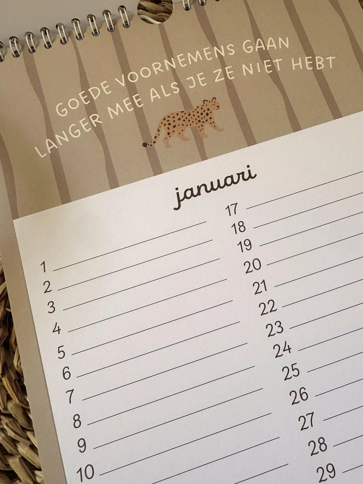 Verjaardagskalender Animal A4 Ringband
