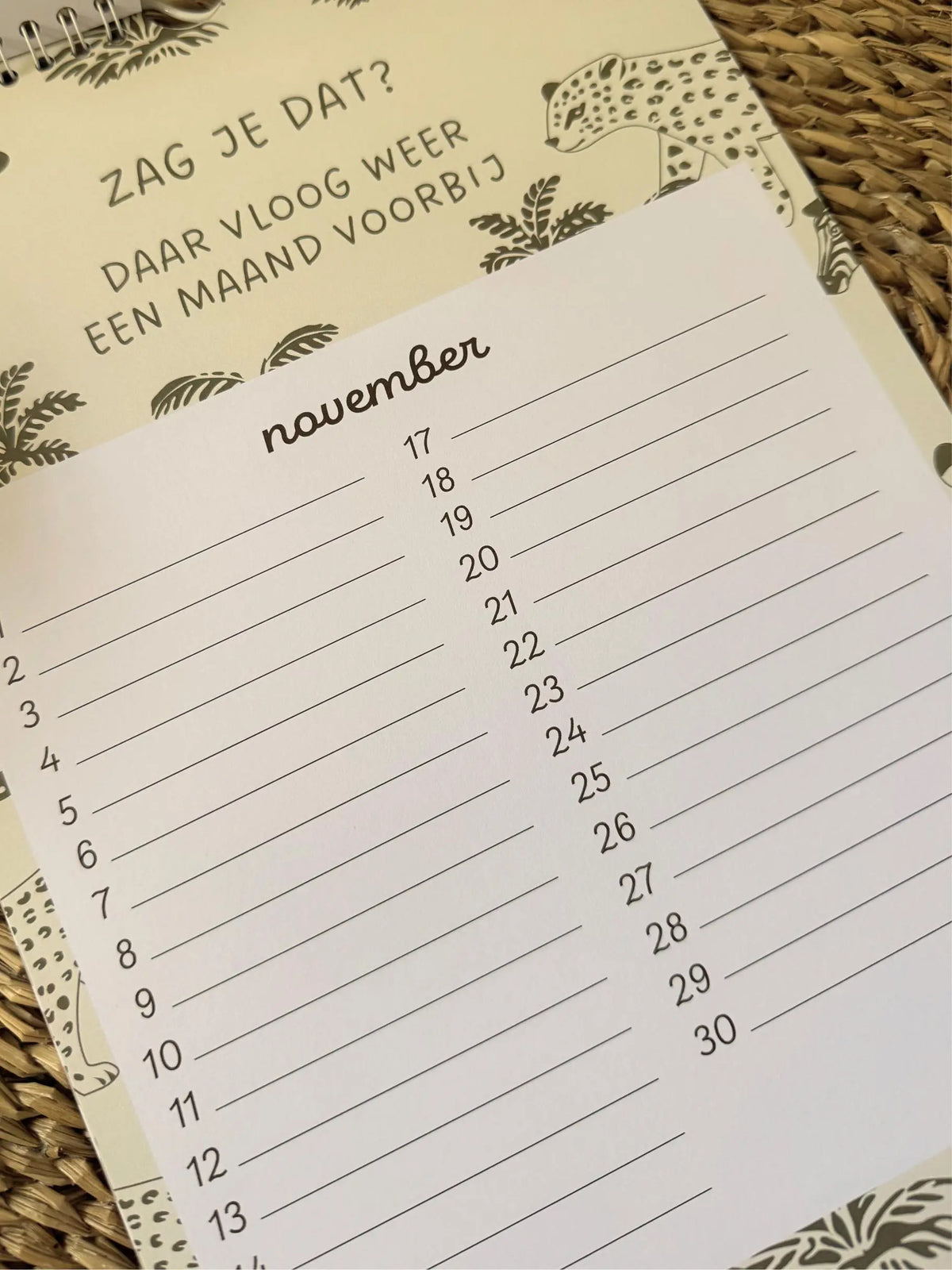 Verjaardagskalender Animal A4 Ringband